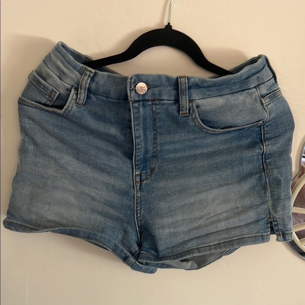 Guess Blue Jean Shorts with Rolled Hem